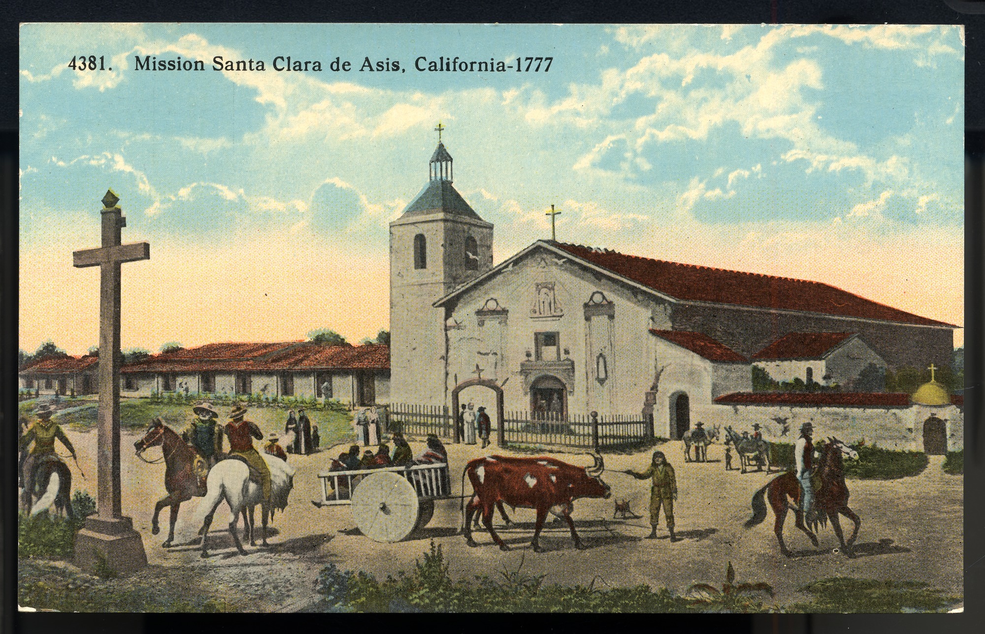 Postcard 30 – Mission Santa Clara de Asis, California – 1777. I. L. Eno Company. Curt Teich Company. ca 1914. NMAH 1986.0639.0323.