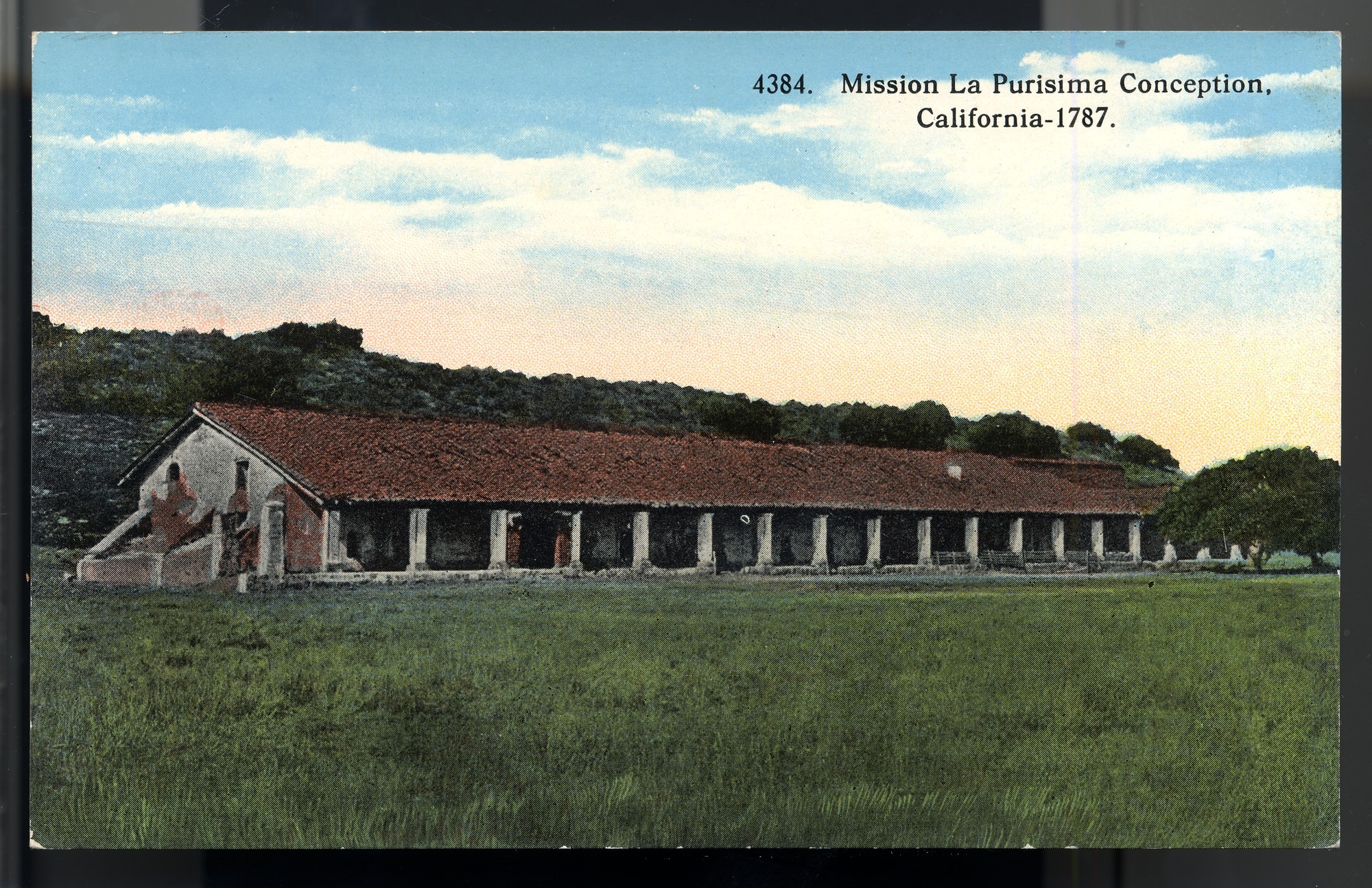 Postcard 40 – Mission La Purísima Concepción, California – 1787. I. L. Eno Company. Curt Teich Company. ca 1914. NMAH 1986.0639.0317.