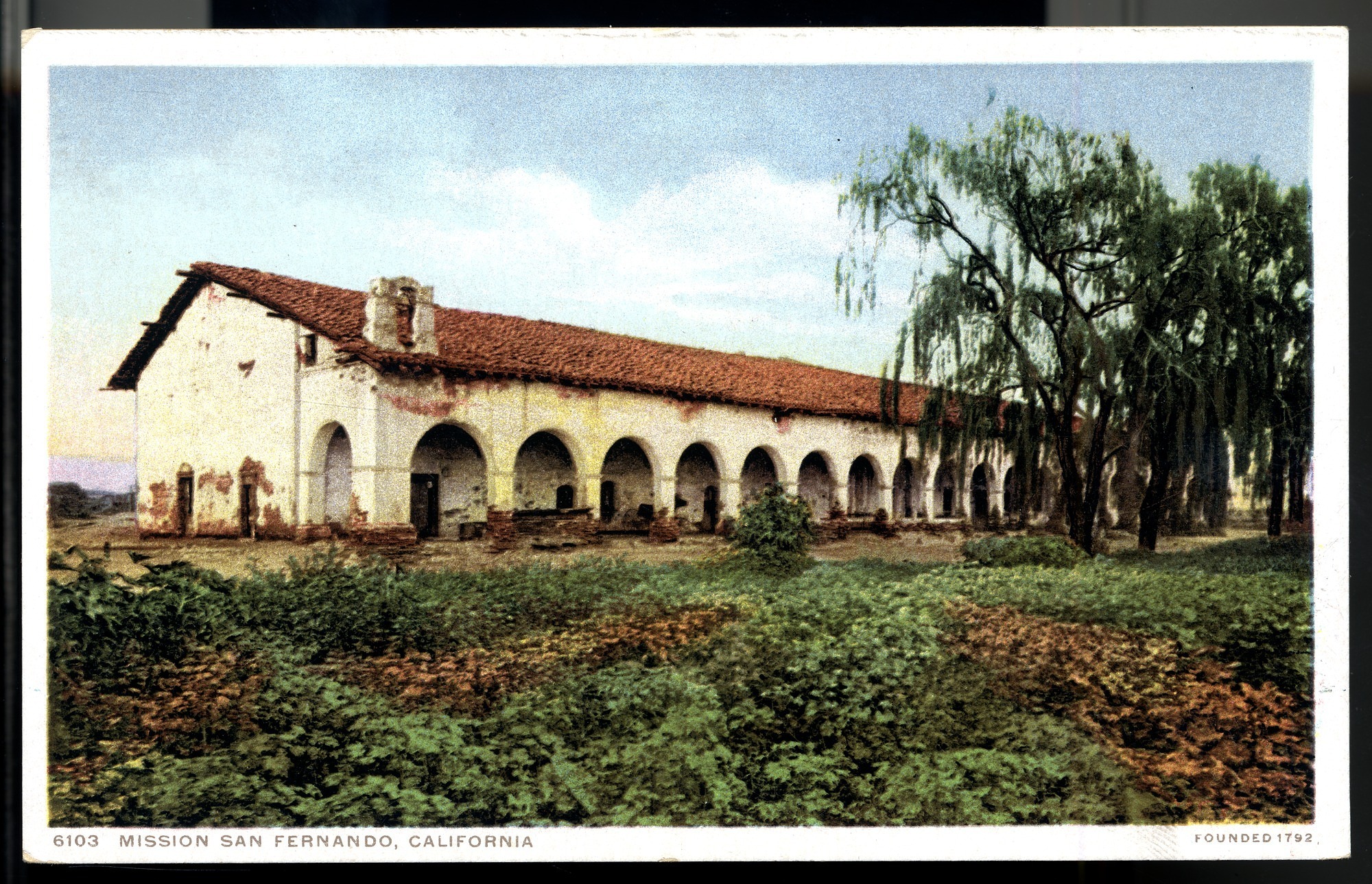 Postcard 52 – Mission San Fernando, California. Founded 1792. Detroit Publishing Company. ca 1910. NMAH 1986.0639.2042.