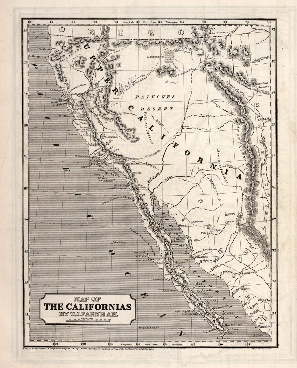 Map of the Californias by Morse, Sidney E. and Breese, S.