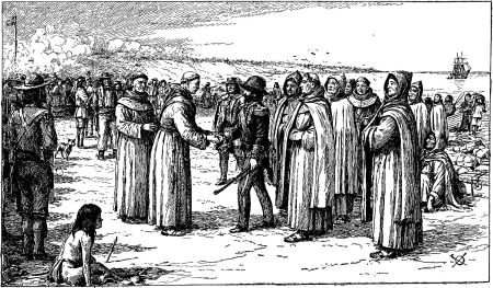 Governor José Figueroa and the Zacatecan Franciscans land at Monterey, January 15th, 1833 - A. F. Harmer