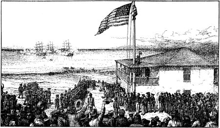 Raising of the Flag of the United States at Monterey, July 7th, 1846 - A. F. Harmer
