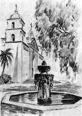 A fountain at Santa Barbara