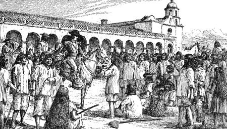Luiseños converts refusing to work under Captain Pablo de la Portillà - 1835